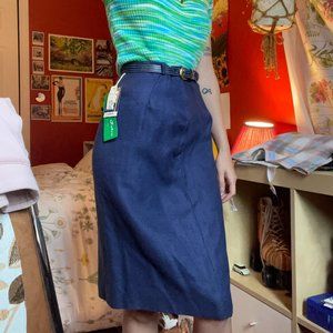 Vintage 1960-1963 Belted Skirt - Lerner Shops Proportional House wife Style WITH